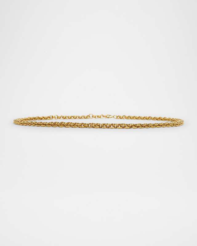 Skinny Brass Chain Belt